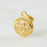 Dije Circulo Marca Automovil 2.35gr / 2.2cm / Oro Amarillo 18K