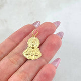 Dije Relieve Corazón de Jesús 0.9gr / 2.7cm / Oro Amarillo 18K