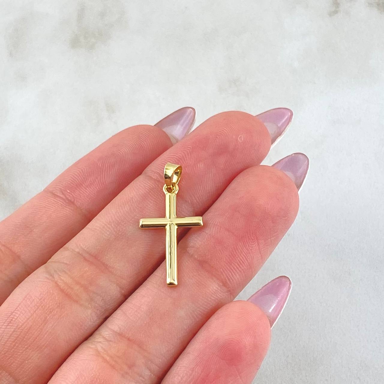 Dije Crúz 0.6gr / 2.4cm / Oro Amarillo 18K