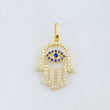 Dije Mano Hamsa 1.25gr / 2.4cm / Oro Amarillo 18K