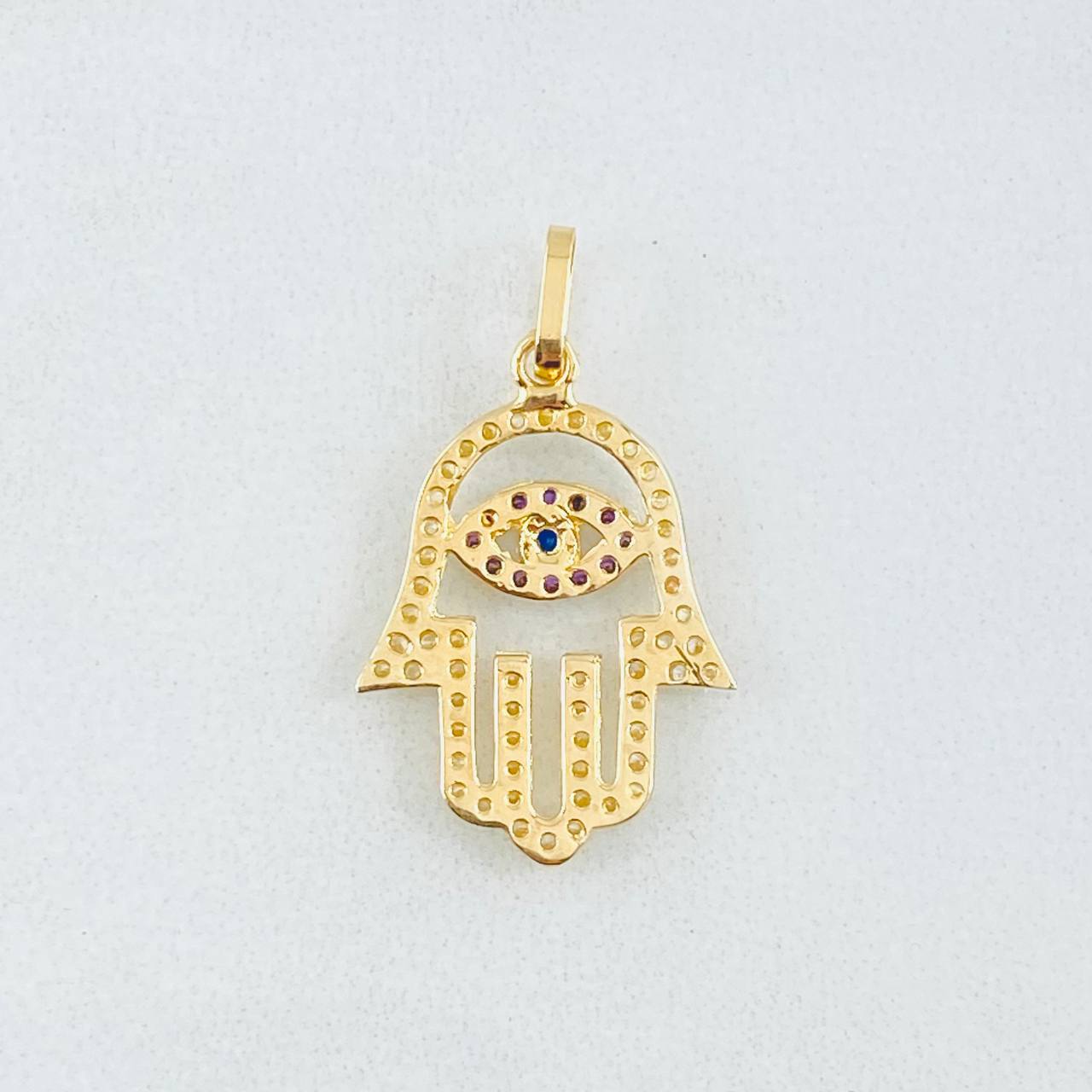 Dije Mano Hamsa 1.25gr / 2.4cm / Oro Amarillo 18K