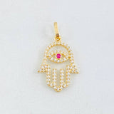 Dije Mano Hamsa 1.15gr / 2.4cm / Oro Amarillo 18K