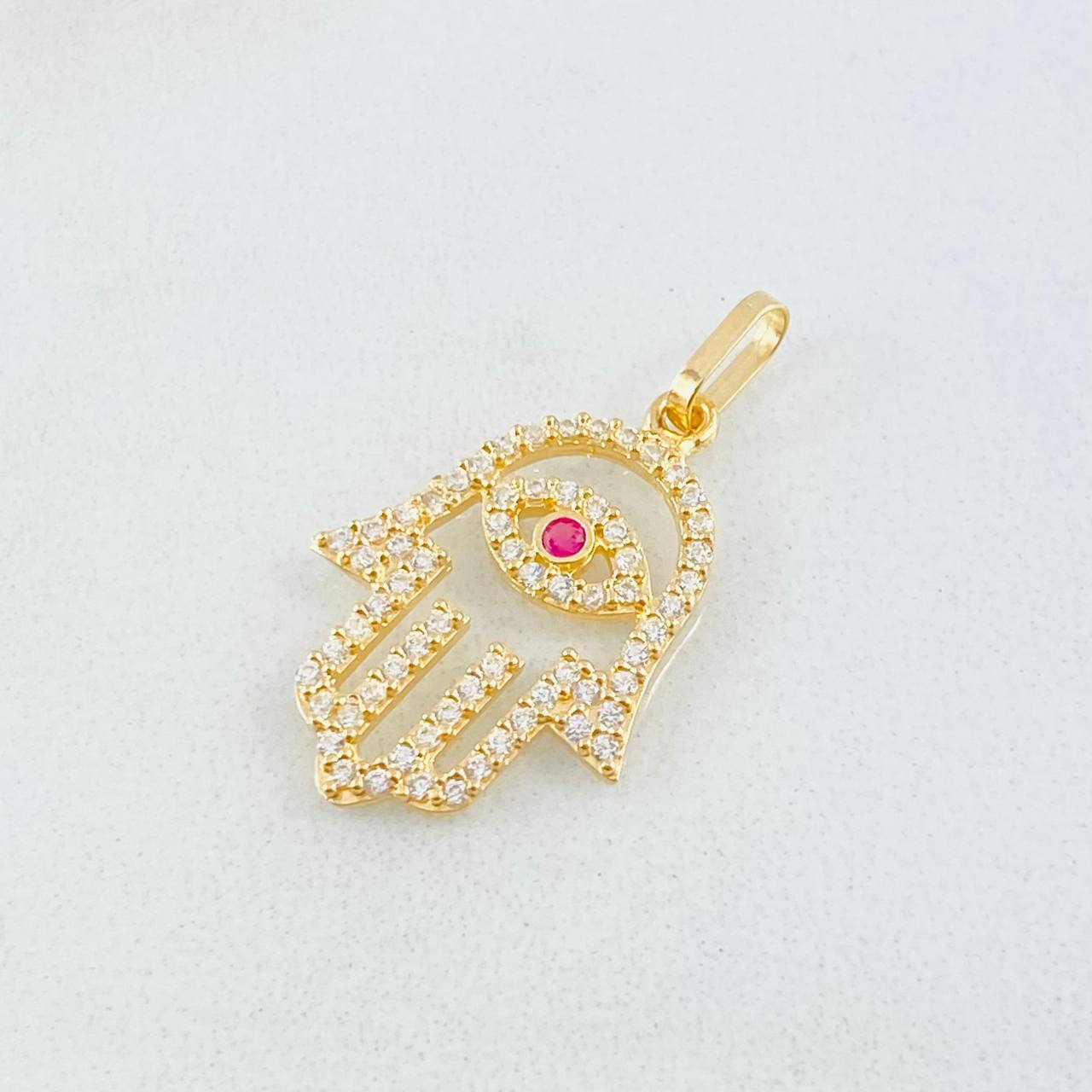Dije Mano Hamsa 1.15gr / 2.4cm / Oro Amarillo 18K