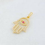Dije Mano Hamsa 1.15gr / 2.4cm / Oro Amarillo 18K