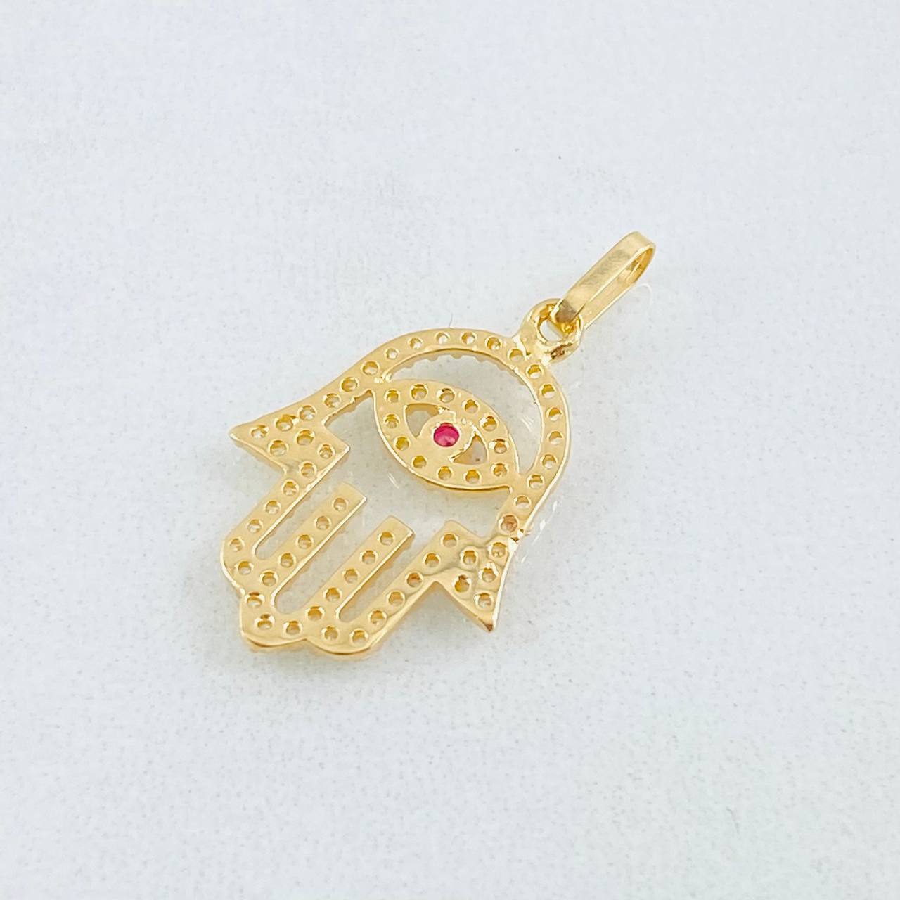 Dije Mano Hamsa 1.15gr / 2.4cm / Oro Amarillo 18K