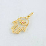 Dije Mano Hamsa 1.15gr / 2.4cm / Oro Amarillo 18K