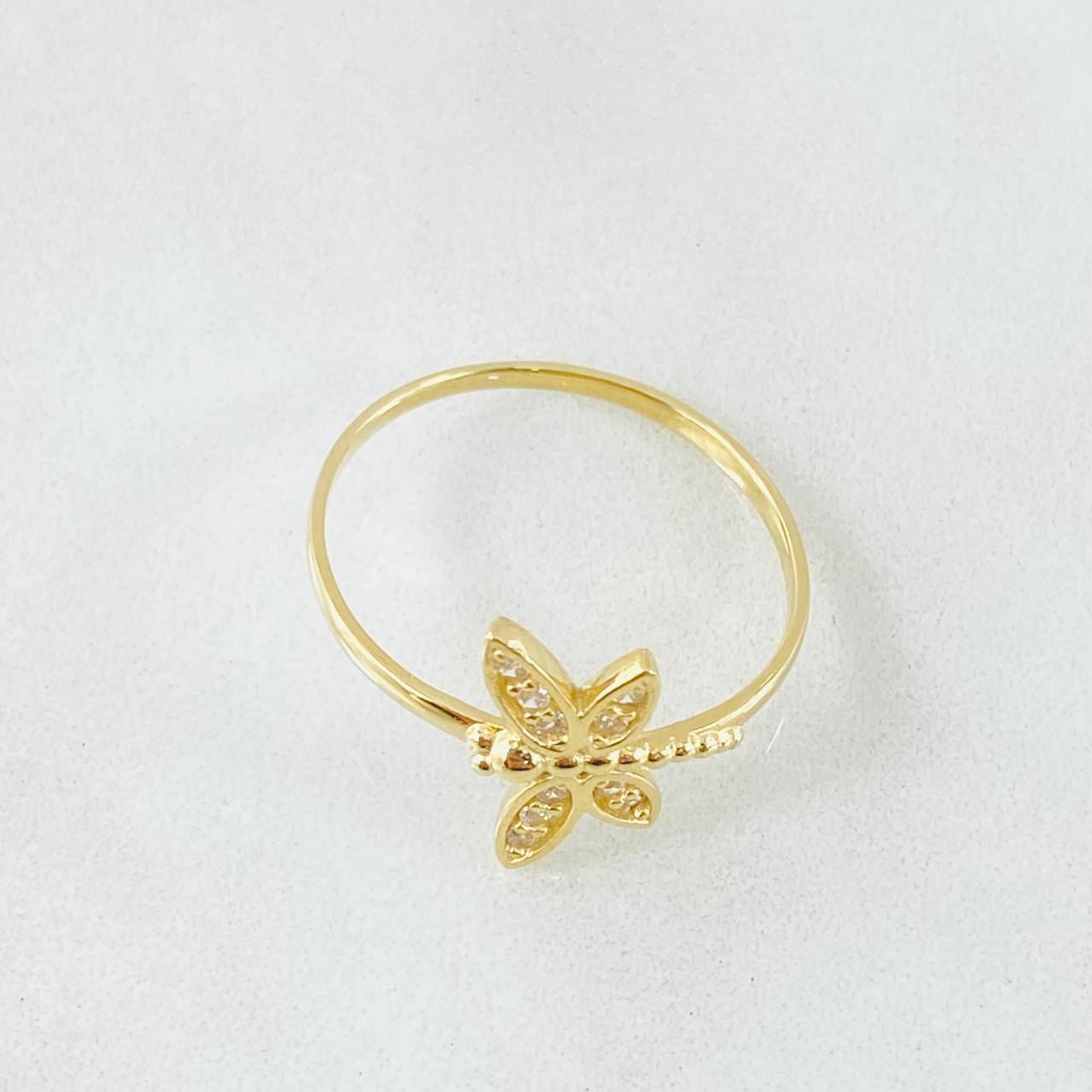 Anillo Libelula 1.6gr / T6 3/4 / Oro Amarillo 18K ©