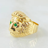 Anillo Rostro León 4.15gr / T9 1/2 / Oro Amarillo 18K *