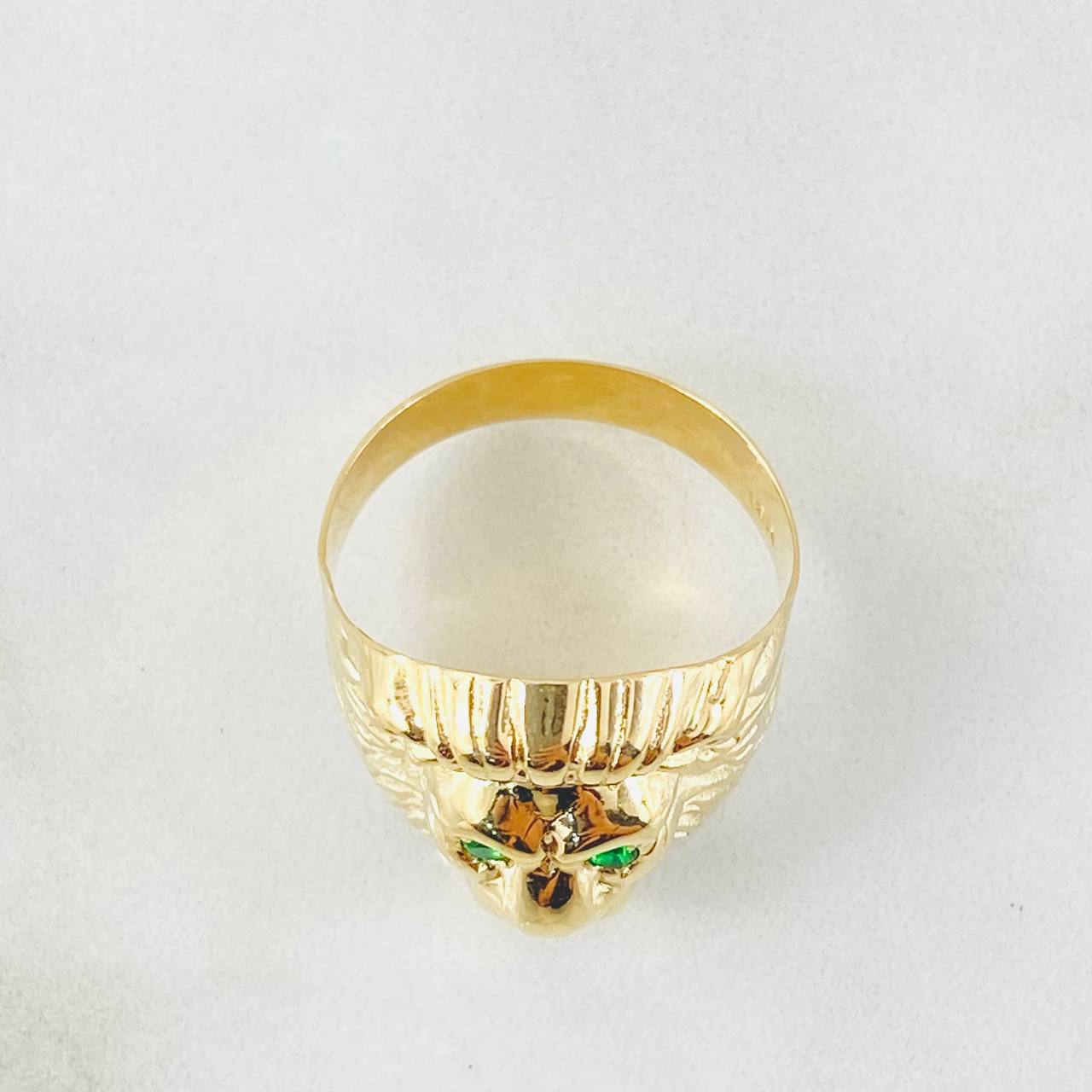 Anillo Rostro León 4.3gr / T11 / Oro Amarillo 18K ©