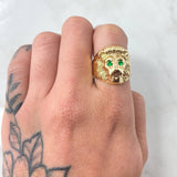 Anillo Rostro León 4.3gr / T11 / Oro Amarillo 18K ©