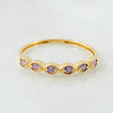 Anillo Linea de Ojos 1gr / T6 / Oro Amarillo 18K ©