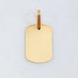 Dije Placa Rectangular Ovalada 0.75gr / 2.5cm / Oro Amarillo 18K ©