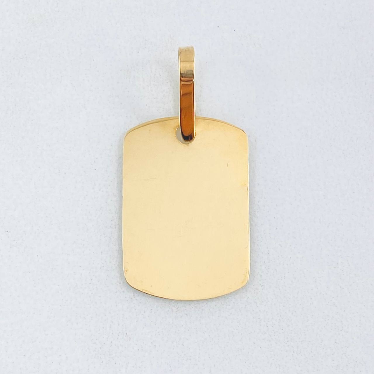 Dije Placa Rectangular Ovalada 0.85gr / 2.5cm / Oro Amarillo 18K *