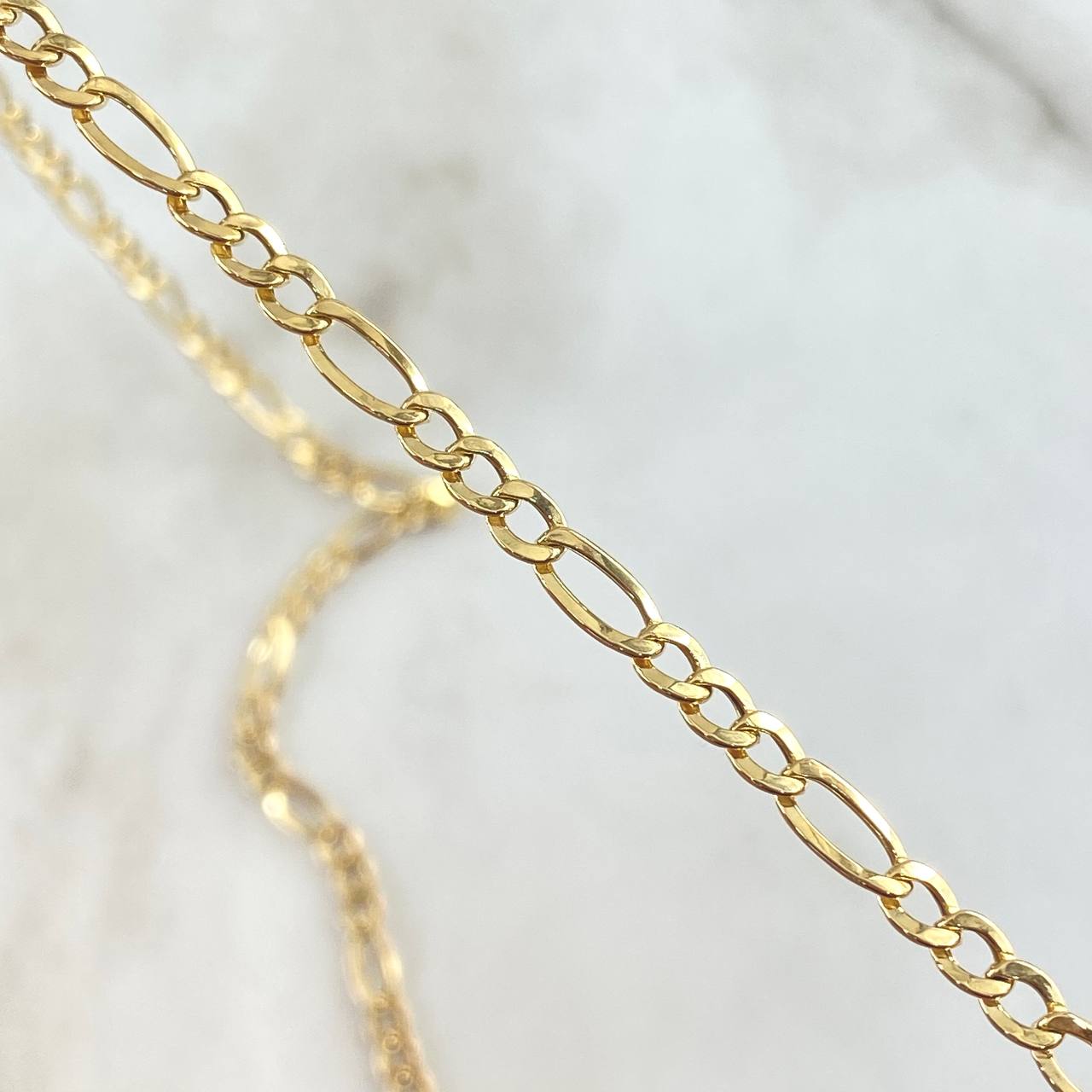 Cadena Figaro 6.15gr / 60cm / 3.3mm Oro Amarillo +0 18K ©