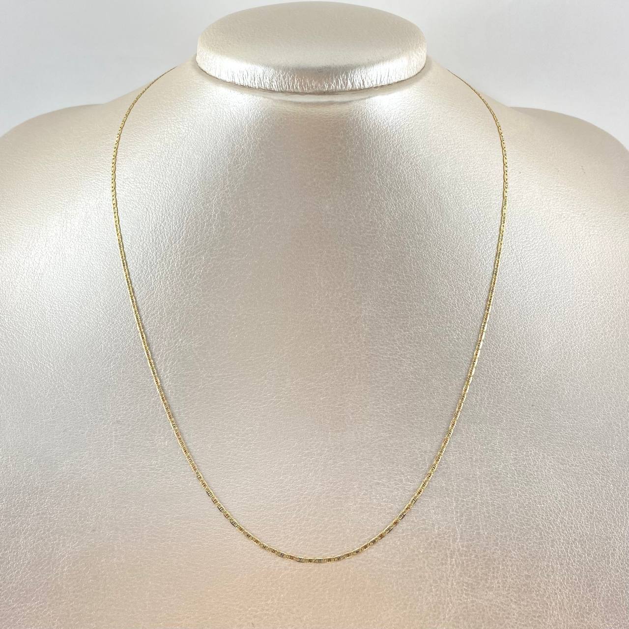 Cadena Plana 1.65gr / 40cm / +3 Oro 18K