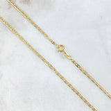 Cadena Plana 1.65gr / 40cm / +3 Oro 18K