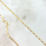 Cadena Plana 1.65gr / 40cm / +3 Oro 18K