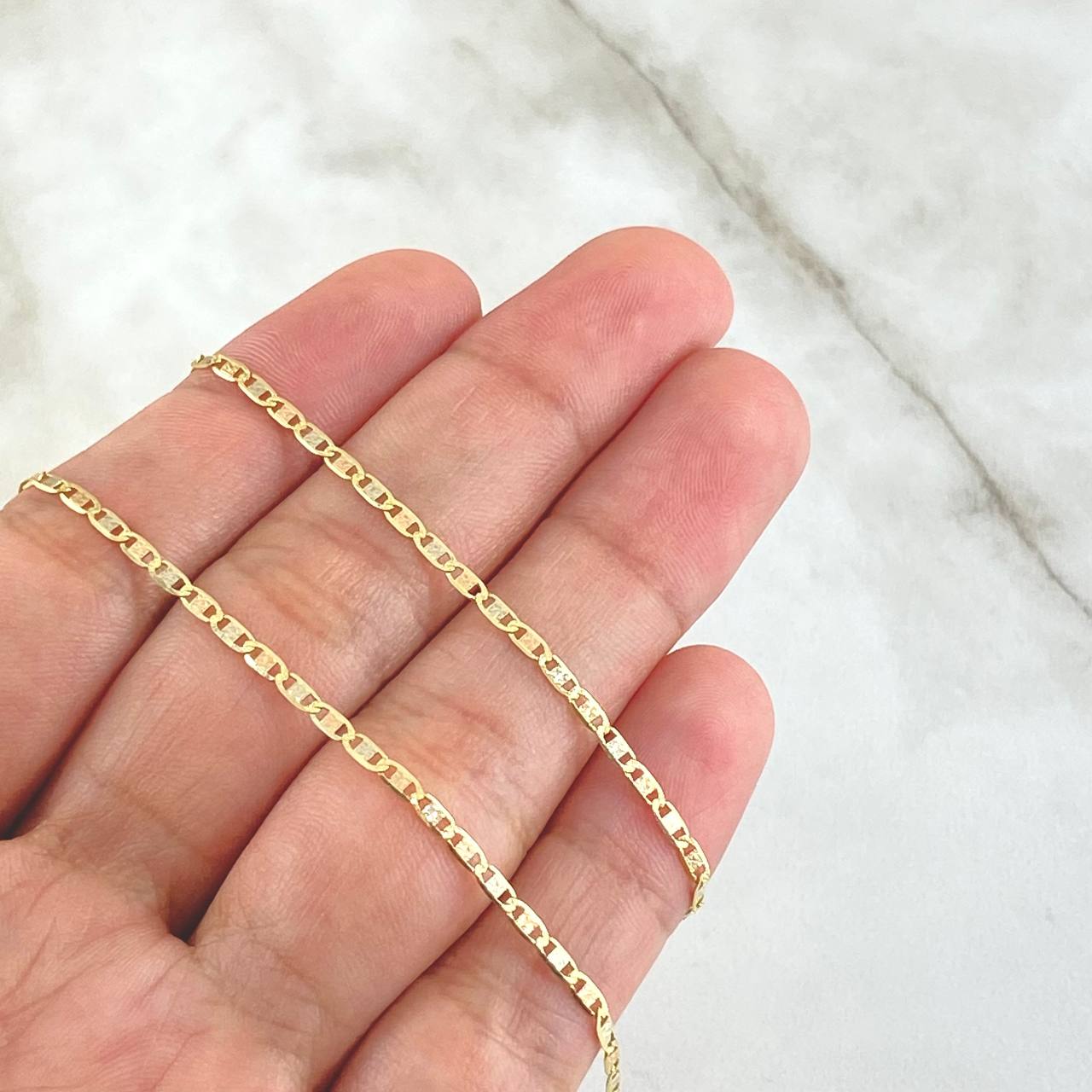 Cadena Plana 1.7gr / 40cm / +3 Oro 18K ©