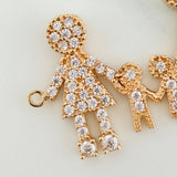 Herraje Familia De Cuatro 2gr / 2.5cm / Oro Amarillo 18K %