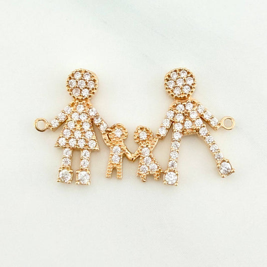 Herraje Familia De Cuatro 2gr / 2.5cm / Oro Amarillo 18K %