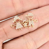Herraje Familia Silueta 1.6gr / 2.2cm / Oro Amarillo 18K %