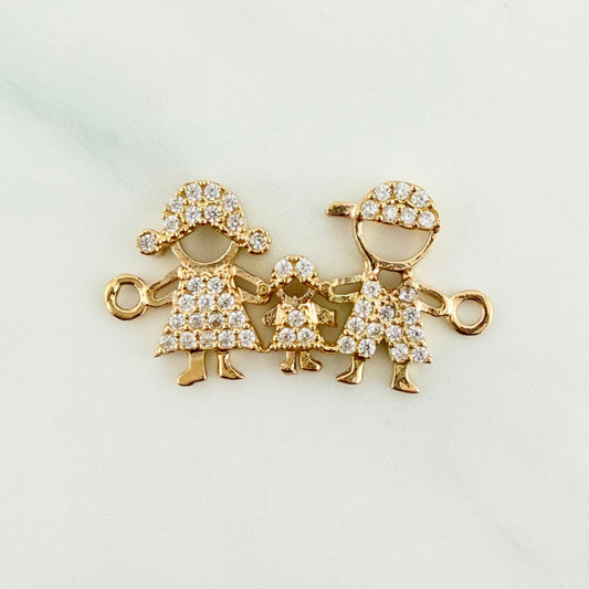 Herraje Familia Silueta 1.6gr / 2.2cm / Oro Amarillo 18K %