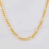 Cadena Figaro 4.2g / 60cm / 3.4mm Oro Amarillo 18K