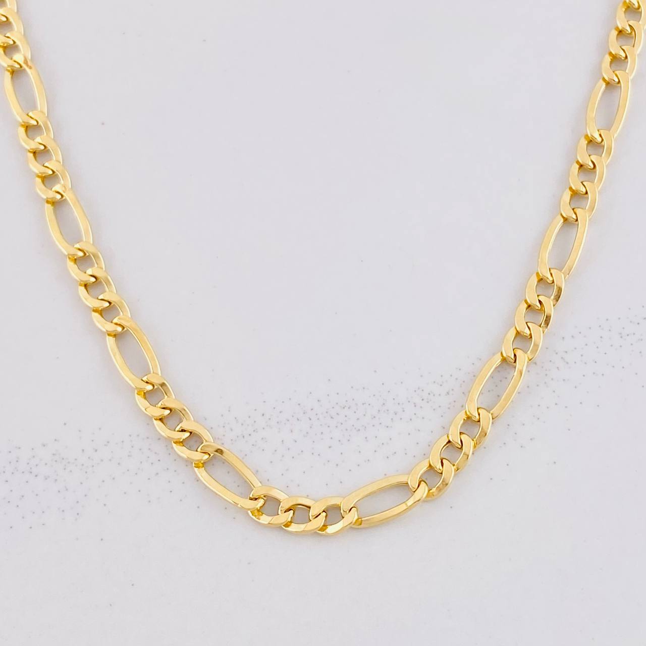 Cadena Figaro 4.2g / 60cm / 3.5mm Oro Amarillo 18K