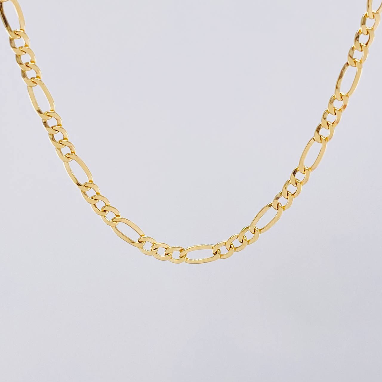 Cadena Figaro 4.2g / 60cm / 3.4mm Oro Amarillo 18K