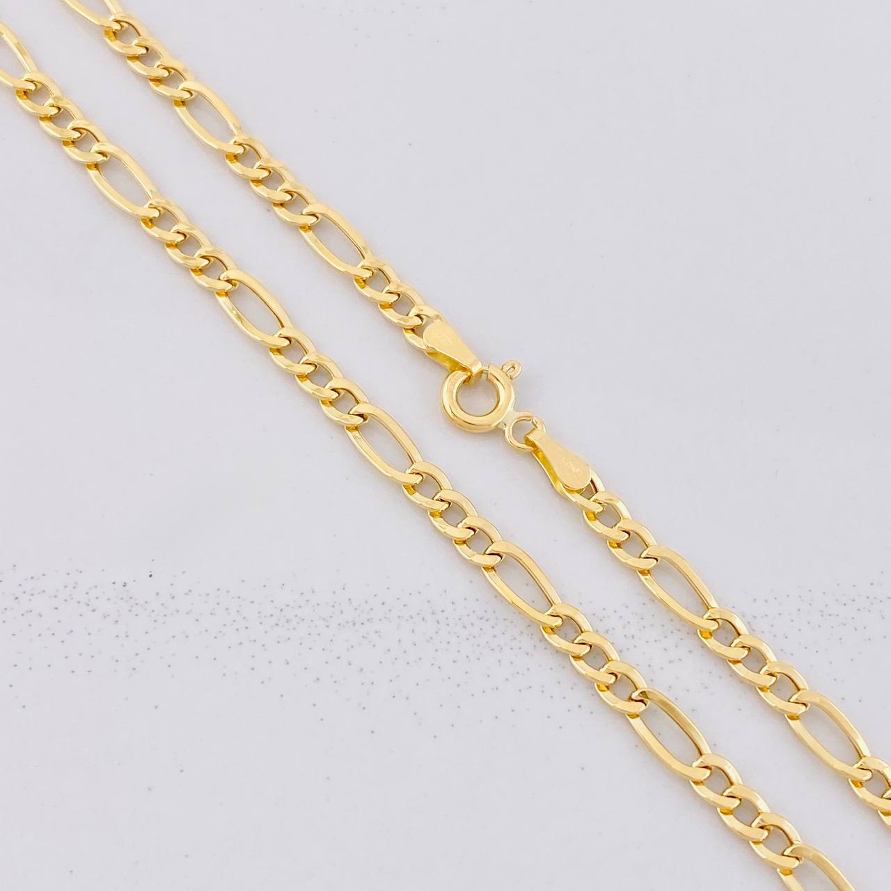 Cadena Figaro 4.2g / 60cm / 3.4mm Oro Amarillo 18K