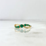 Anillo Solitario Infinito Parcial 1.8gr / T6 1/2 / Esmeraldas 41pts Oro Amarillo (Joya) ©