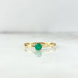 Anillo Solitario Filigrana 1.15gr / T7 1/4 / Esmeralda 17pts Oro Amarillo (Joya) ©