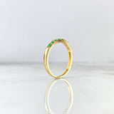 Anillo Tiara en V Escondido 2.05gr T6 3/4 Esmeraldas 25pts Oro Amarillo (Joya)*