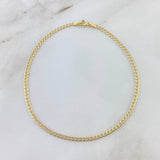Tobillera Cubana 1.3gr / 24cm / 2.5mm Oro Amarillo +1