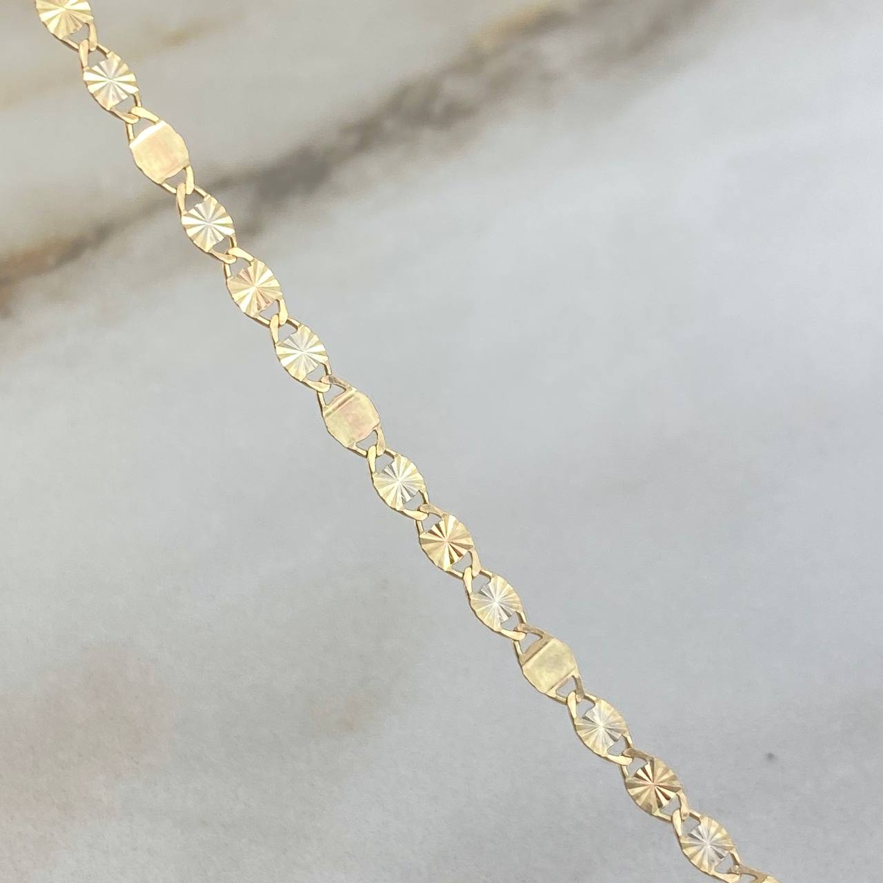 Pulso Plana 3X1 1.25gr / 19cm / 2.7mm Diamantada Tres Oros +3 *