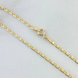 Pulso Plana 1.35gr / 19cm / 2mm Oro Amarillo +3 *