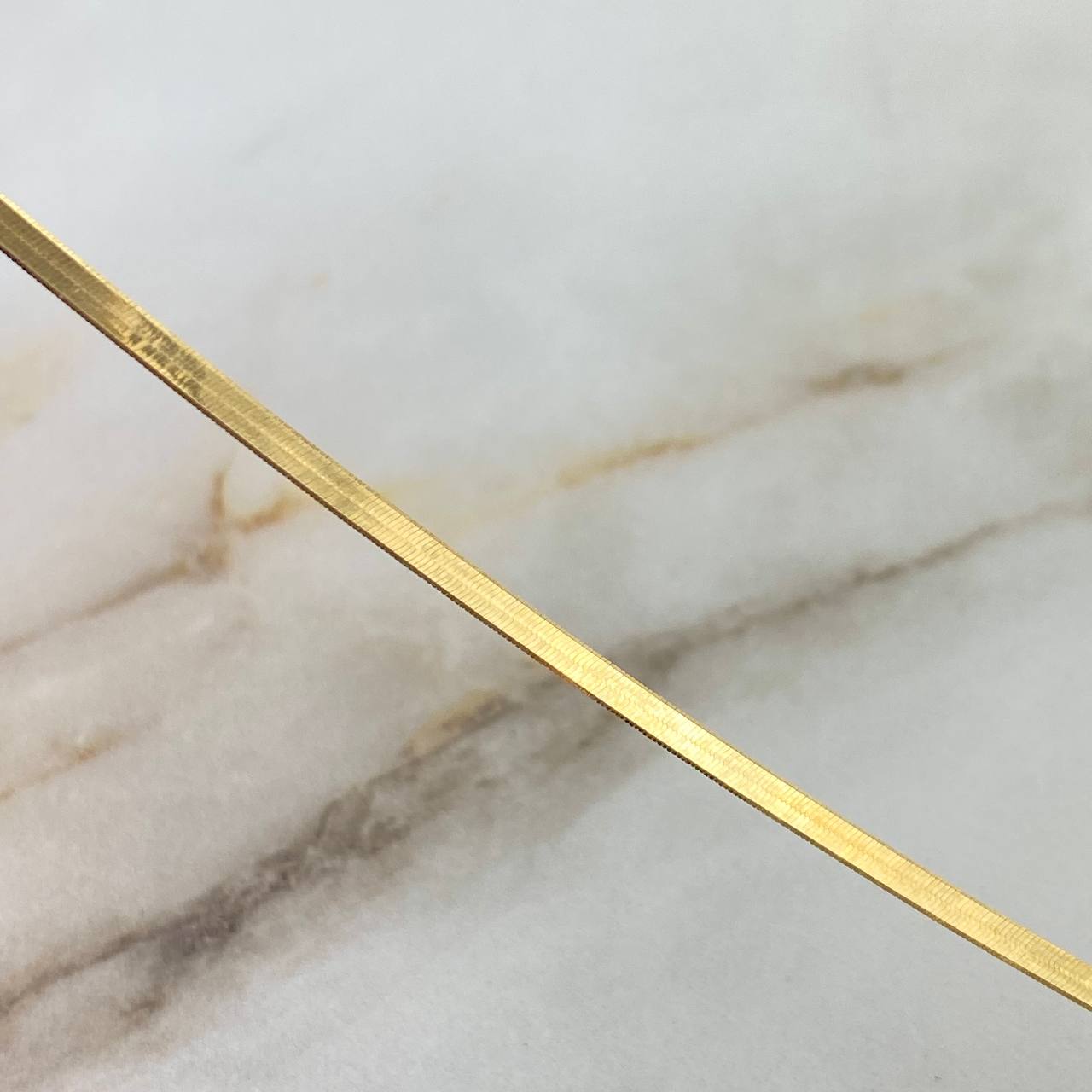 Pulso Espejo 1.4gr / 19cm / 2.5mm Oro Amarillo +3 *