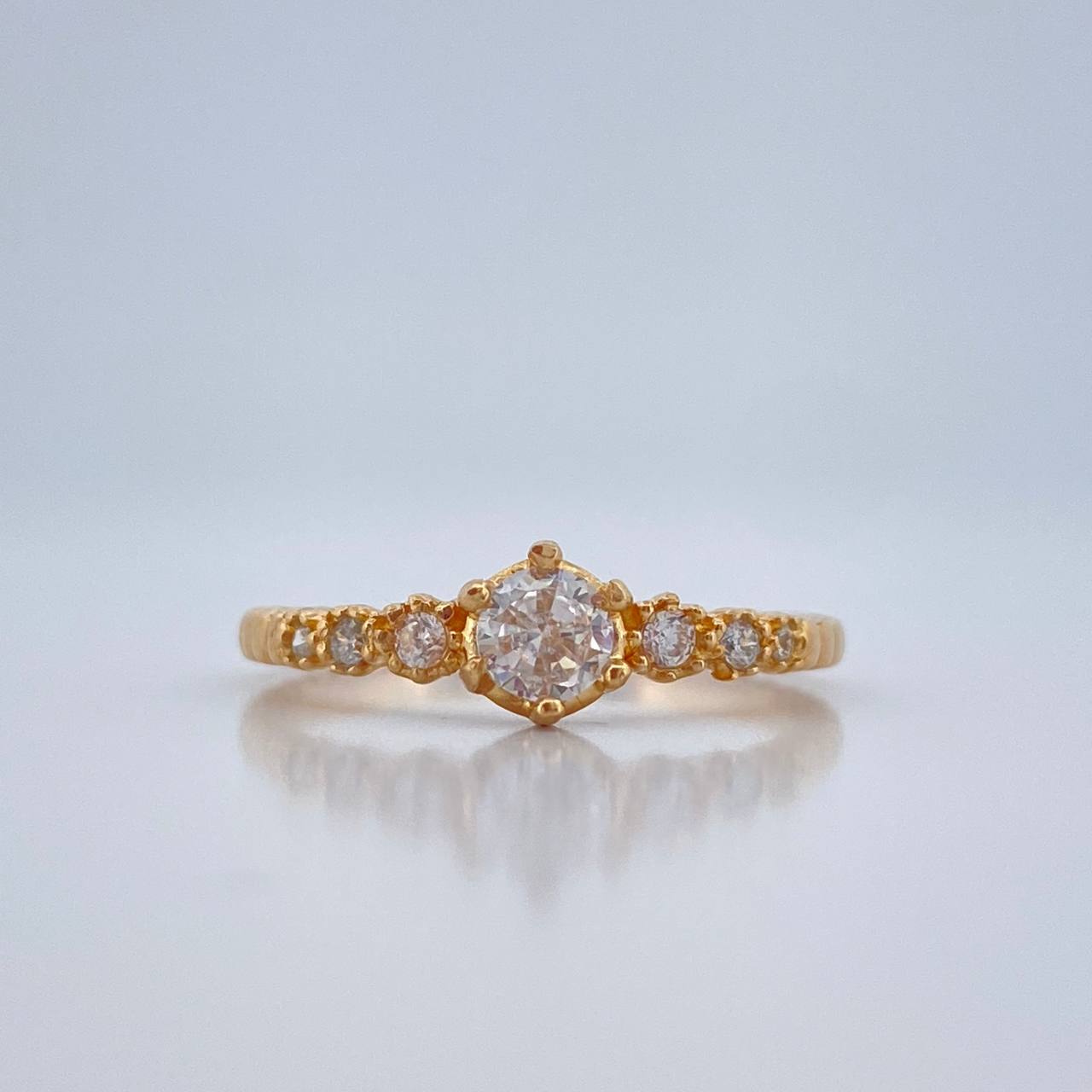 Anillo Churumbela Esferas 2.2gr / T6 1/4 / Oro Amarillo 18K %