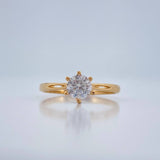 Anillo Solitario 1.6gr / T6 / Oro Amarillo 18K %