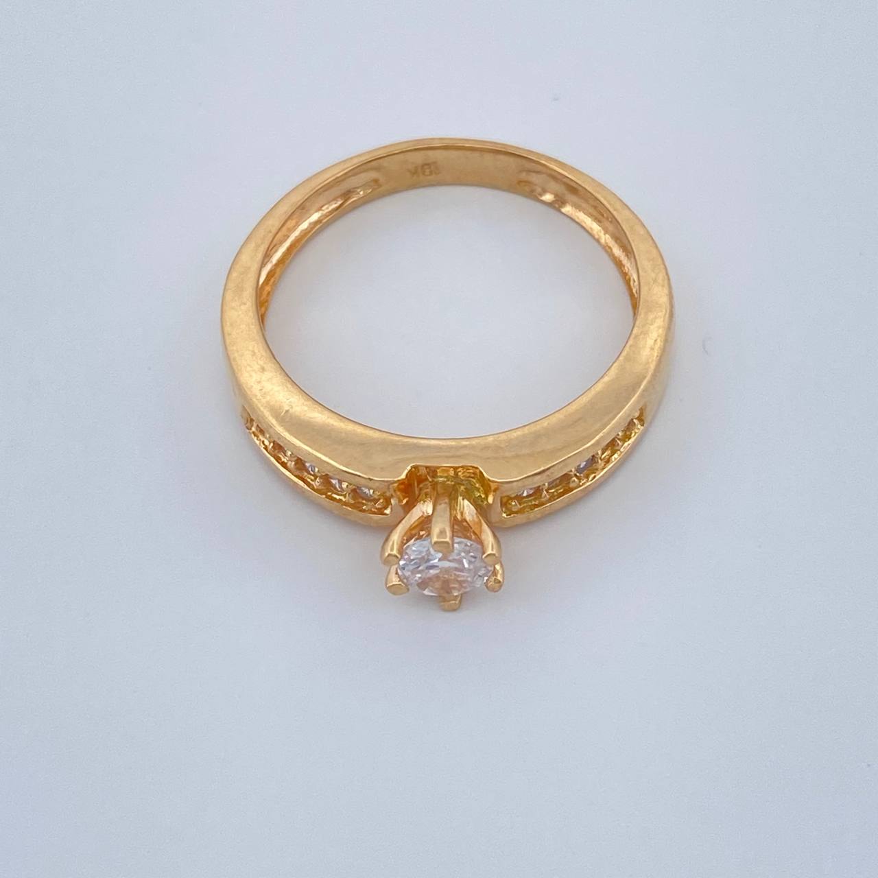 Anillo Churumbela Solitario 3.45gr / T6 1/2 / Oro Amarillo 18K %