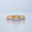 Anillo Solitario Churumbela 2.35gr / T6 / Dos Oros Amarillo Blanco 18K %