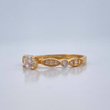 Anillo Solitario Olas Cruzadas 1.8gr / T6 1/4 / Oro Amarillo 18K %