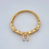 Anillo Solitario Olas Cruzadas 1.8gr / T6 1/4 / Oro Amarillo 18K %