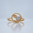 Anillo Corazones 1.55gr / T5 3/4 / Dos Oros Amarillo Blanco 18K %