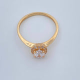 Anillo Solitario Halo 2.1gr / T7 / Oro Amarillo 18K %
