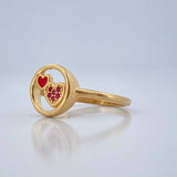 Anillo Corazones 2gr / T6 1/4 / Oro Amarillo 18K %