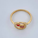 Anillo Corazones 2gr / T6 1/4 / Oro Amarillo 18K %