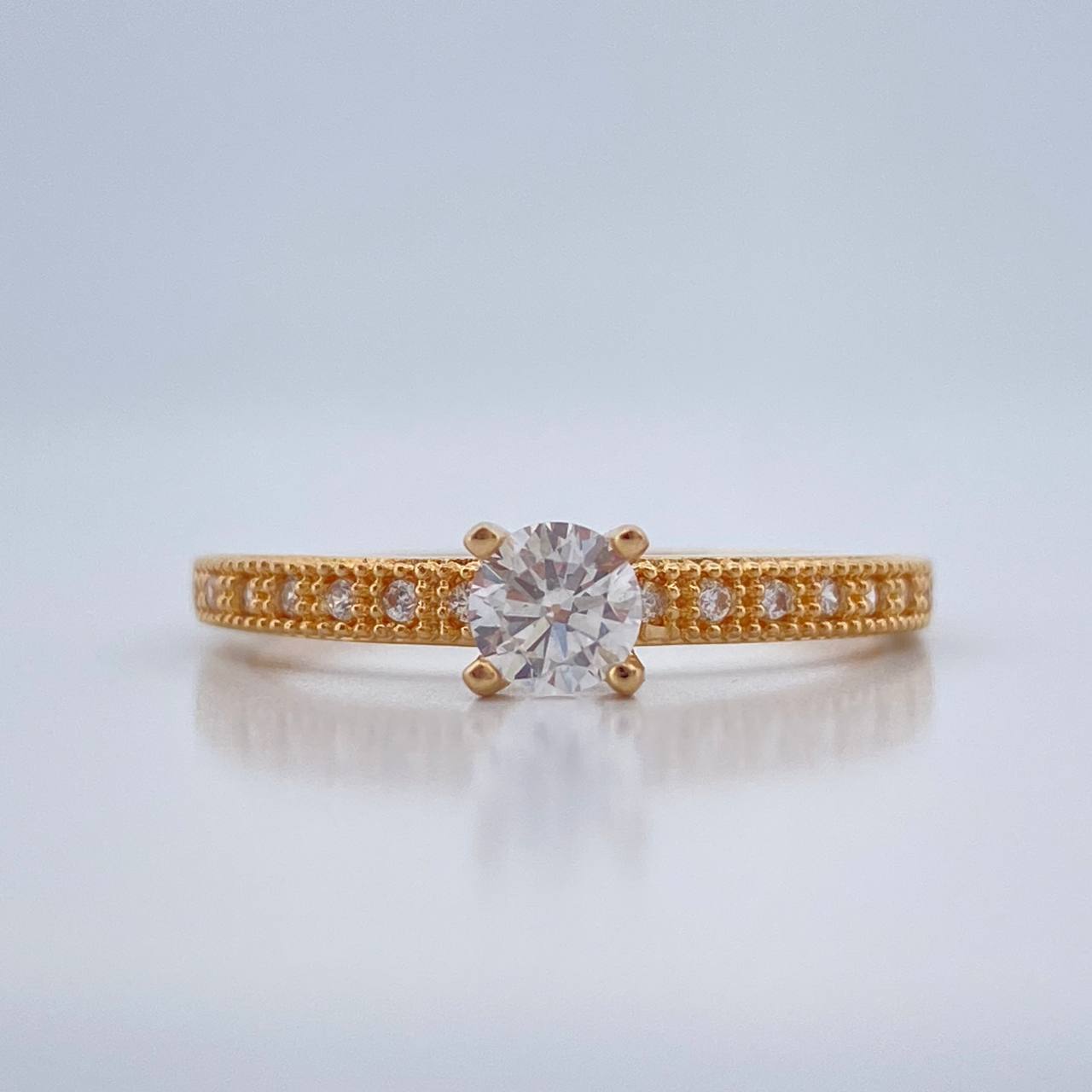 Anillo Solitario Churumbela 1.7gr / T6 1/2 / Oro Amarillo 18K %