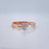 Anillo Solitario Linea Invertida 1.35gr / T6 1/4 / Oro Rosa 18K %