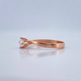 Anillo Solitario Linea Invertida 1.35gr / T6 1/4 / Oro Rosa 18K %